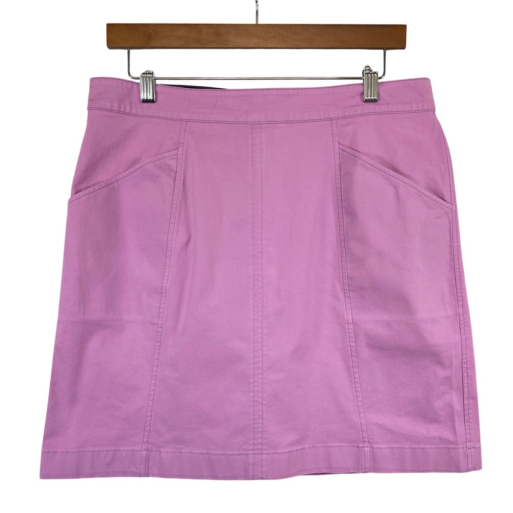 Boden Women A-Line Mini Skirt 10R Lavender Pockets Preppy Barbiecore Cottagecore